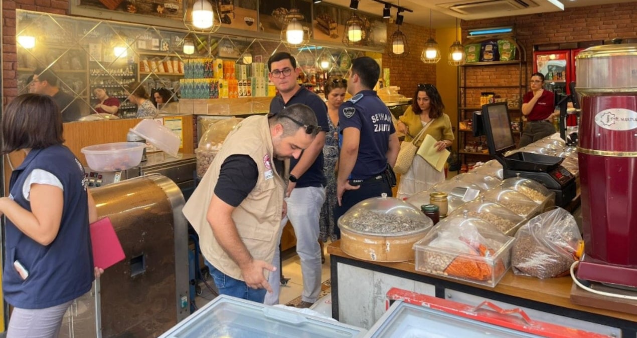 Kuru yemişçide bulunan sağlıksız ürünler imha edildi