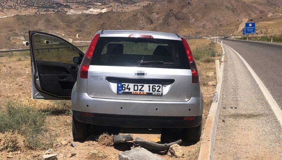 Malatya’da otomobil refüje çıktı: 1 kişi yaralandı