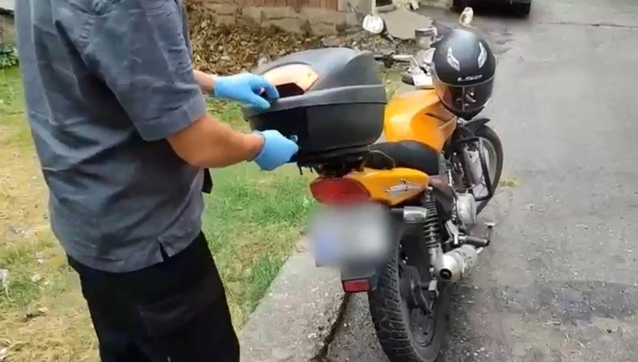 Samsun’da şüpheli motosikletten uyuşturucu çıktı